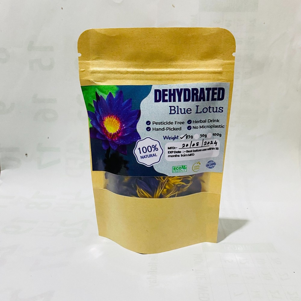 Blue Lotus Flower (Nymphaea Caerulea) Dried Organic Flowers Egyptian Tea/Smoke