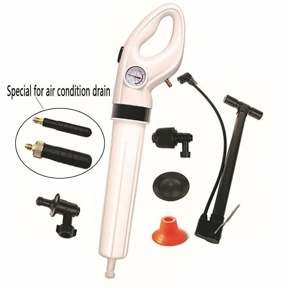 HighPressure Drain Clog Remover, Powerful Manual AC Drain Blaster,Toilet  Plunger