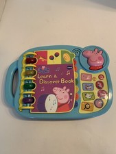 VTech Peppa Pig's Learn and Discover Book Blue 2019  USED  A2