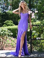 Authentic Colors G1052-Color: Ultra Violet-Size 0- Prom Dress
