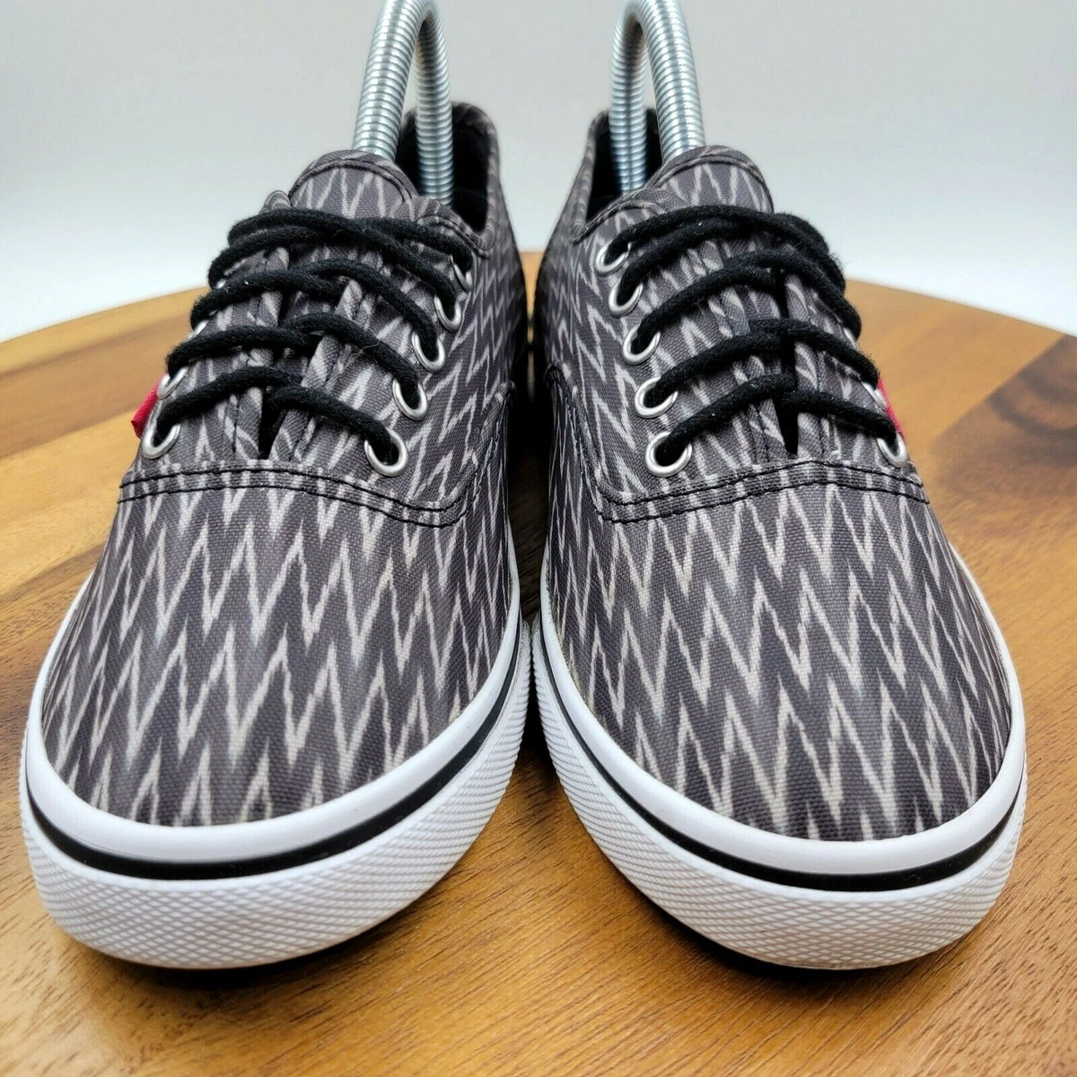 Black and top white chevron vans