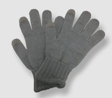 Style  Co Women's Gray Solid Shine Tech-Tip Gloves O/S