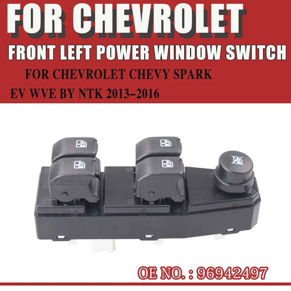 Interruptor de control de ventana delantera para Chevrolet Chevy Spark EV WVE BY NTK 2013-2016 Foto 3 de 4