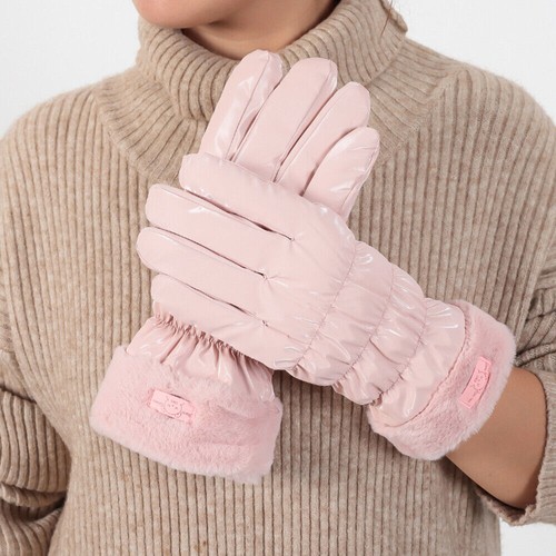 Cute Padded Gloves Women Winter Fleece Thick Warm Cycling Skiing Plush Gloves - Bild 15 von 21