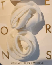 Button Covers White Floral Set Of 5