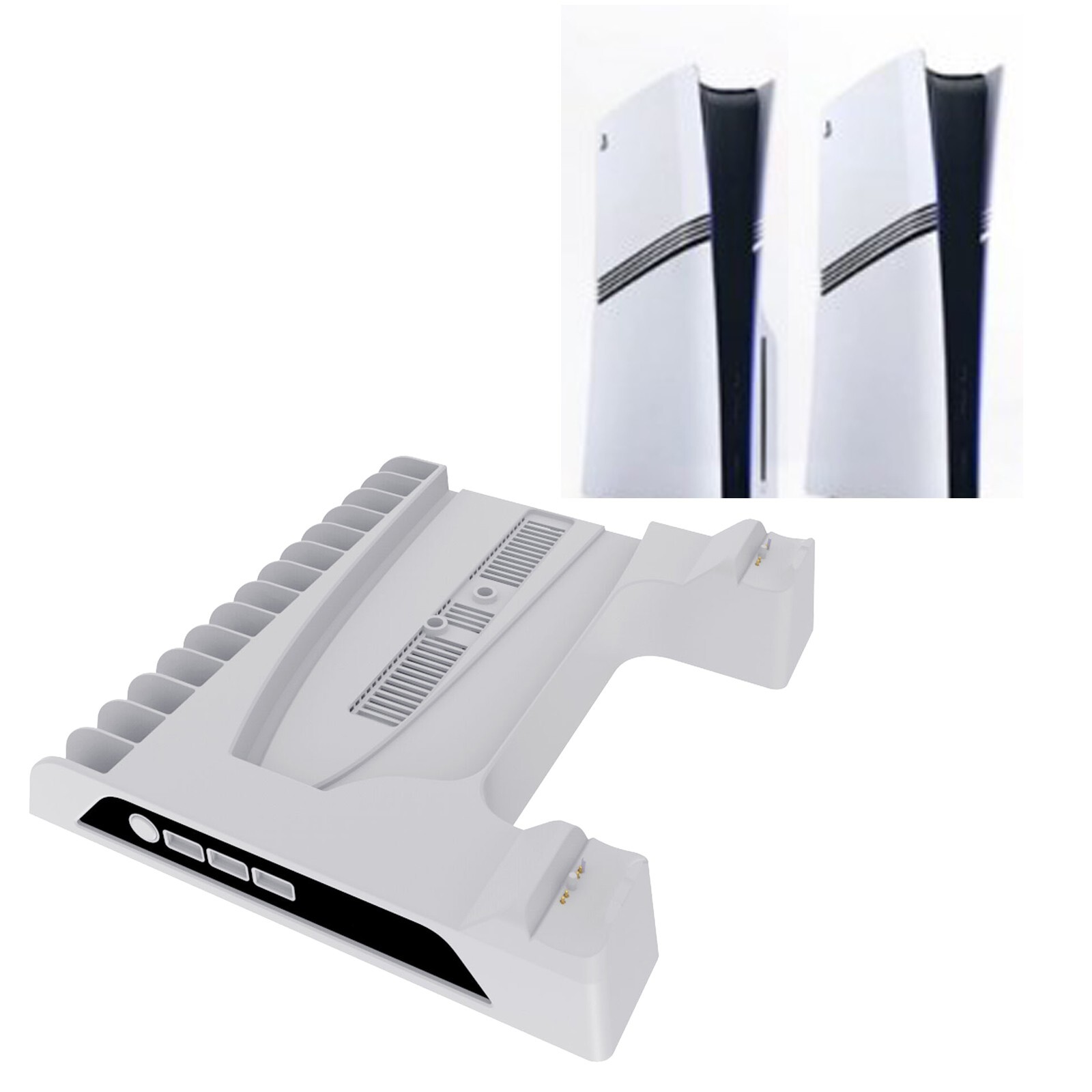 Latest Vertical Stand Cooling Fan Station for PS5 Pro Slim Charging Charger Dock