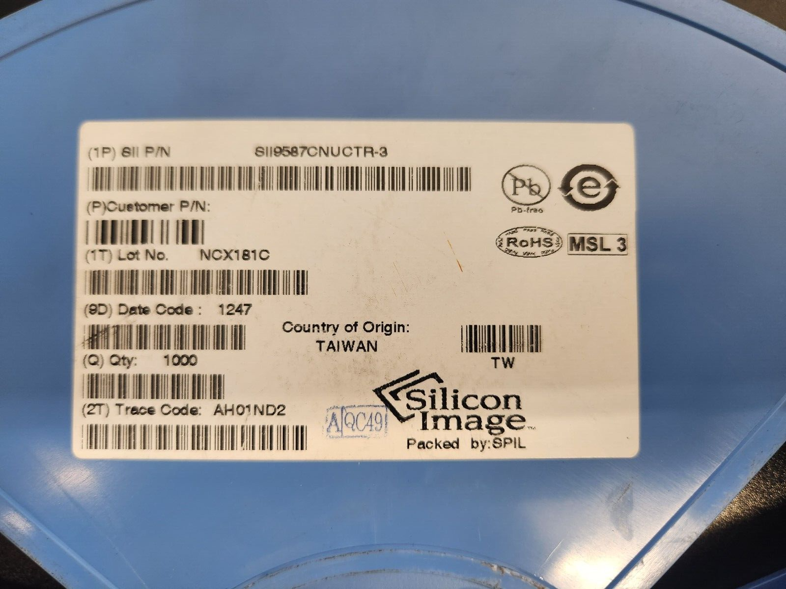 Lote De 5 Chips IC Sil9587CNUC-3 En Encapsulado QFN - Para Reparación De Placas Electrónicas