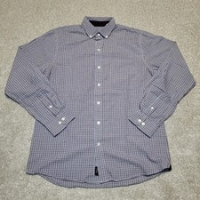Van Heusen Shirt Mens Medium 15-15.5 Check Slim Fit Button Down Long Sleeve
