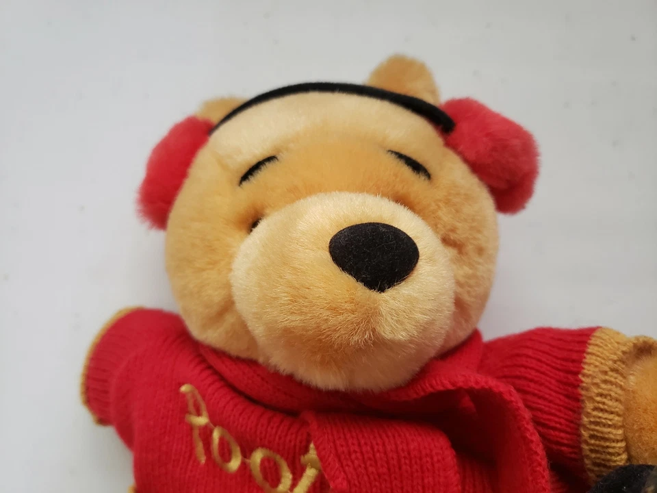 Classic Vintage Winnie The Pooh Stuffed Winter Bear Ice Skates 11 in - Image 2 of 4