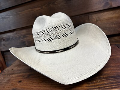 RARE Collector Larry Mahan Collection custom made straw cowboy hat Indio CA Larry Mahan Straw Hats - 10X Collection - Palomino - Billy main image 4