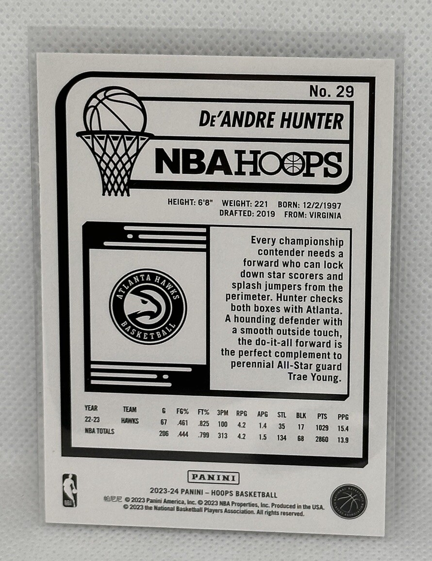 NBA カード DeAndre Hunter RC直筆サイン NBA カード DeAndre Hunter RC直筆サイン 2019-20 Panini