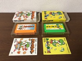 (Set of 2) Nintendo Famicom Yoshi no Cookie Yoshi's Egg Game NES FC Japan