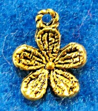 20Pcs. Tibetan Antique Gold FLOWER Charms Pendants Earring Drops Findings FL66
