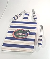Florida Gators Cheese Board and Knife Set NEW OPEN BOX 