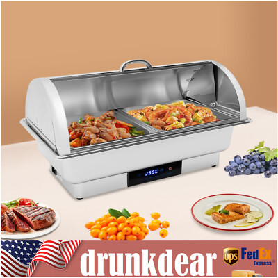 Electric Heating Chafing Dish Buffet Catering Stainless Steel Food Warmer 600W