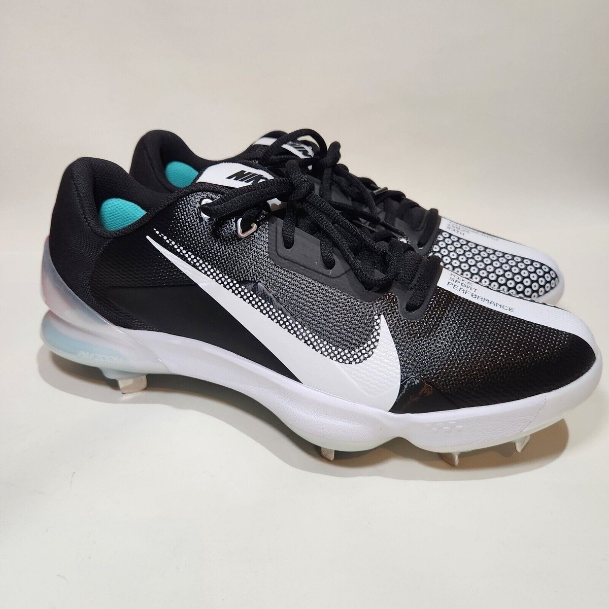 NIKE‎ Force Zoom Trout 7 Baseball Cleats Mens Size 12 Black White Nike MENS SZ 12 Force Zoom Trout 7 Metal Baseball Cleats  main image 3