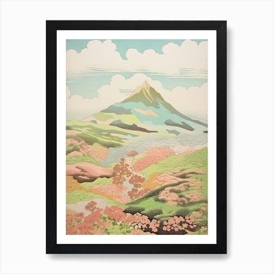 Mount Aso In Kumamoto Japanese Land Gerahmtes Wandbild Poster Leinwanddruck Bild