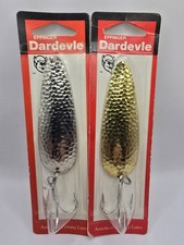 Lot of 2 New Dardevle 1oz Dardevle Daredevil Lures Nickle & Brass