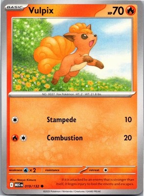 Vulpix 019/132 Common Mega Evolution Pokemon Near Mint