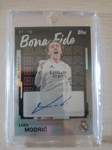 Luka Modric Auto /10 Bona Fide Baller Real Madrid Team Set 2025/26 Topps