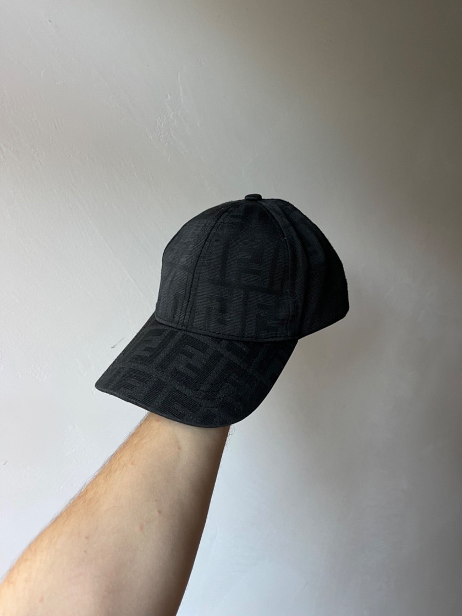 fendi monogram black hat baseball cap | eBay