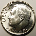 1963 D Roosevelt Dime 90% Silver BU  "Actual Coin Pictured - Not Cleaned"