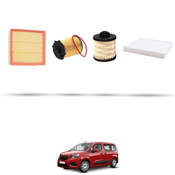 Hoffcar Wartungsset - 4 Filter FüR Opel Combo E 1.6 D 55 Kw Ab 2018-image