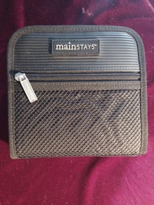 Mainstays Black 24 CD Wallet With Zipper Closure NEW