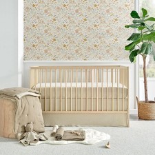 Cloud Muslin Crib Bed Set Baby Nursery Set Cacao  Beige Stars Grey Textured