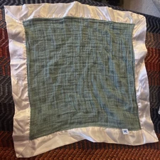 Little Unicorn Cotton Muslin Green Wallflower Baby Security Blanket Lovey Satin