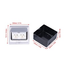 Up Floor Box Ground Desktop Socket Waterproof Electrical Outlet 2 Way 250V