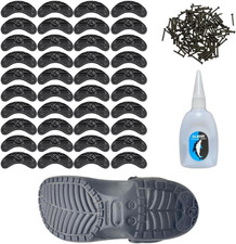 Heel Plates Shoe Heel Taps Sole Heel Repair Pad, Rubber Pads,40 PCS Black Aps Ti
