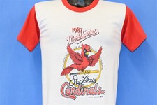 vintage 80s ST LOUIS CARDINALS 1987 WORLD SERIES NL CHAMPIONS t-shirt BASEBALL S
