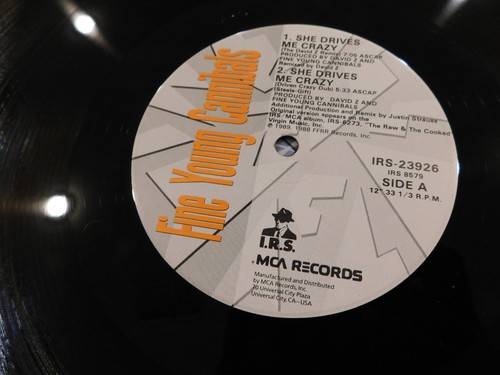 FINE YOUNG CANNIBALS-SHE DRIVES ME CRAZY Maxi-Single Vinyl Record 1988 IRS 4-MIX - Picture 8 of 8