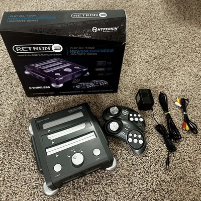 Hyperkin Retron 3 plays NES, SNES, and Genesis in box with all cables, tested!