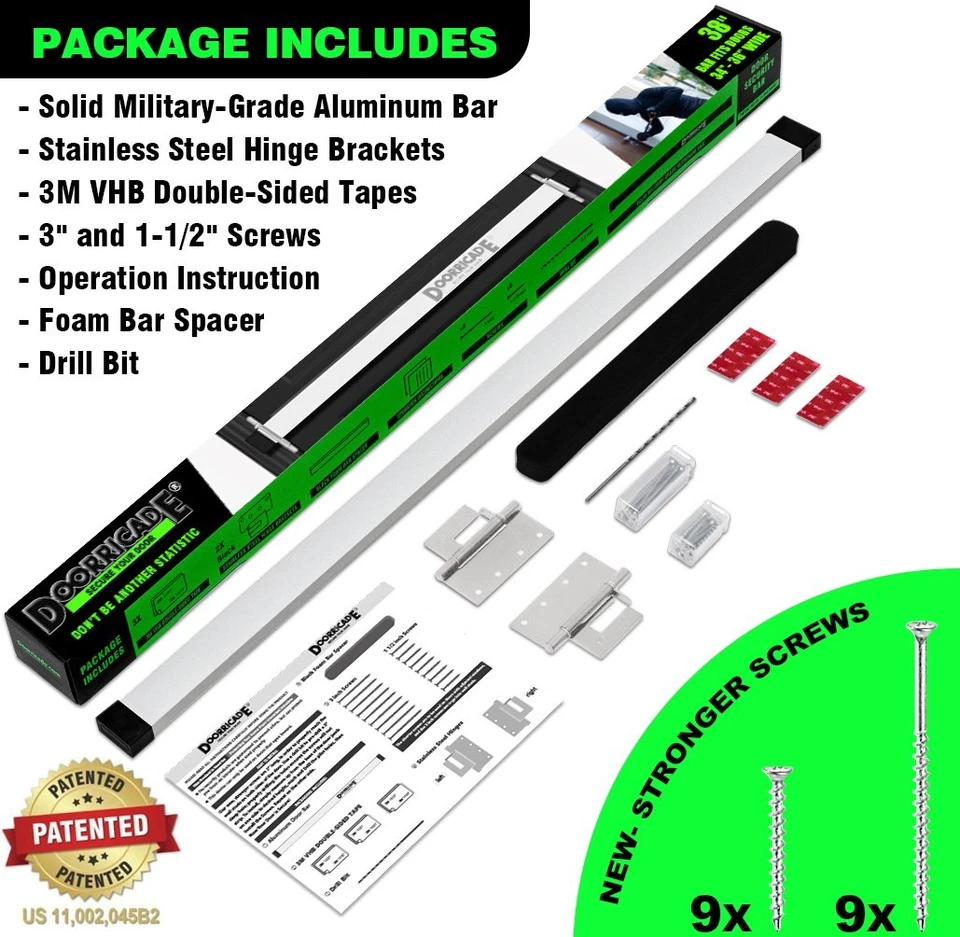Защитная планка двери Doorricade для открывающихся внутрь дверей. Стойкость к ударам. - Изображение 3 из 4