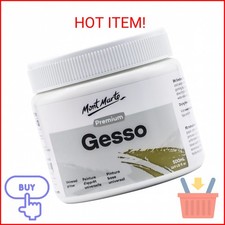 Mont Marte Premium Gesso Universal Primer 16.9oz 500ml , Suitable for Acrylic P