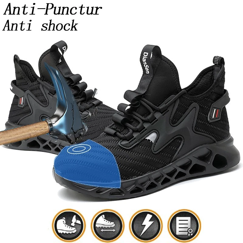 Men Work Safety Shoes Anti-puncture Indestructible workout sneaker non-slip