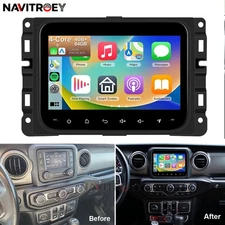 For Jeep Wrangler 2018-2022 Android 15 Carplay Car Radio Stereo GPS WIFI 4+64GB