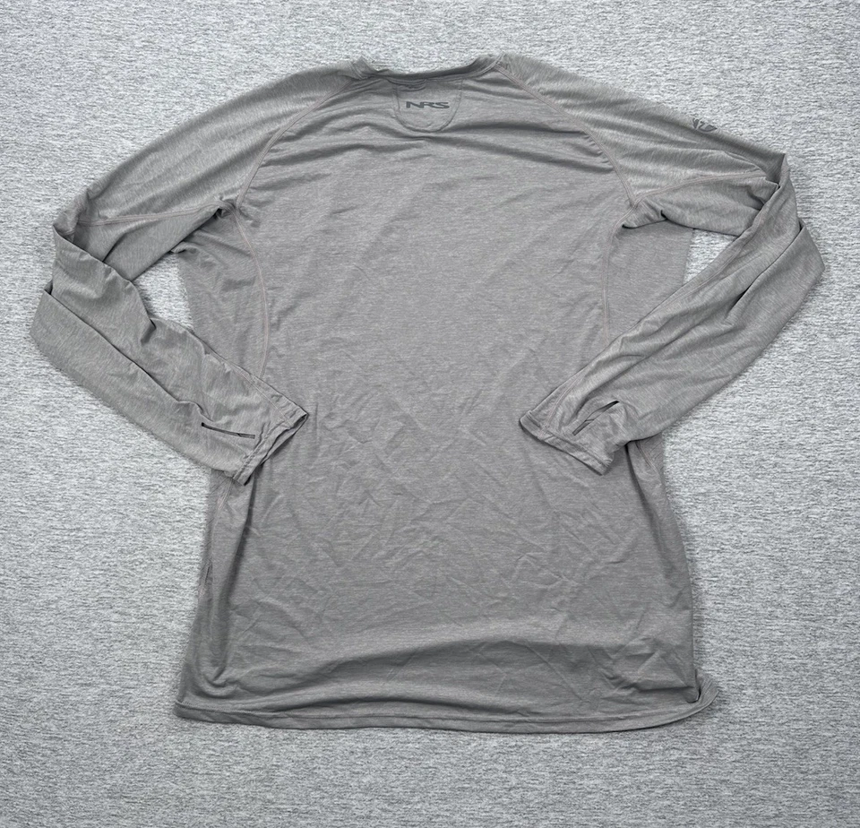 NRS Silkweight Shirt Mens Medium Gray Long Sleeve UPF 50+ Fishing Outdoor Hiking - Image 3 of 4