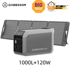 🔥1000L+120W Solar Panel 1008Wh 1200W Portable Power Station LFP Solar Generator