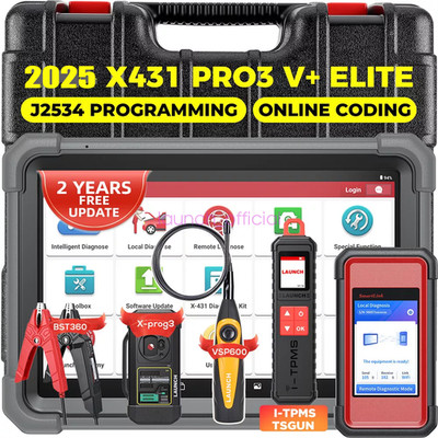 LAUNCH X431 PRO3S V+ 5.0 ELITE Car Diagnostic Tool ECU J2534 Programming Coding