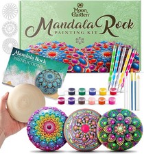 MoonGarden Mandala Rock Painting Kit - Dotting Large, Multicolor