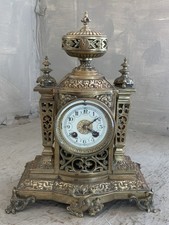 Antique French Gilt Brass Mantel Clock