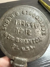 Antique Mid 1800s Logan & Strobridge No. 12 Cast Iron Sad Iron Heater