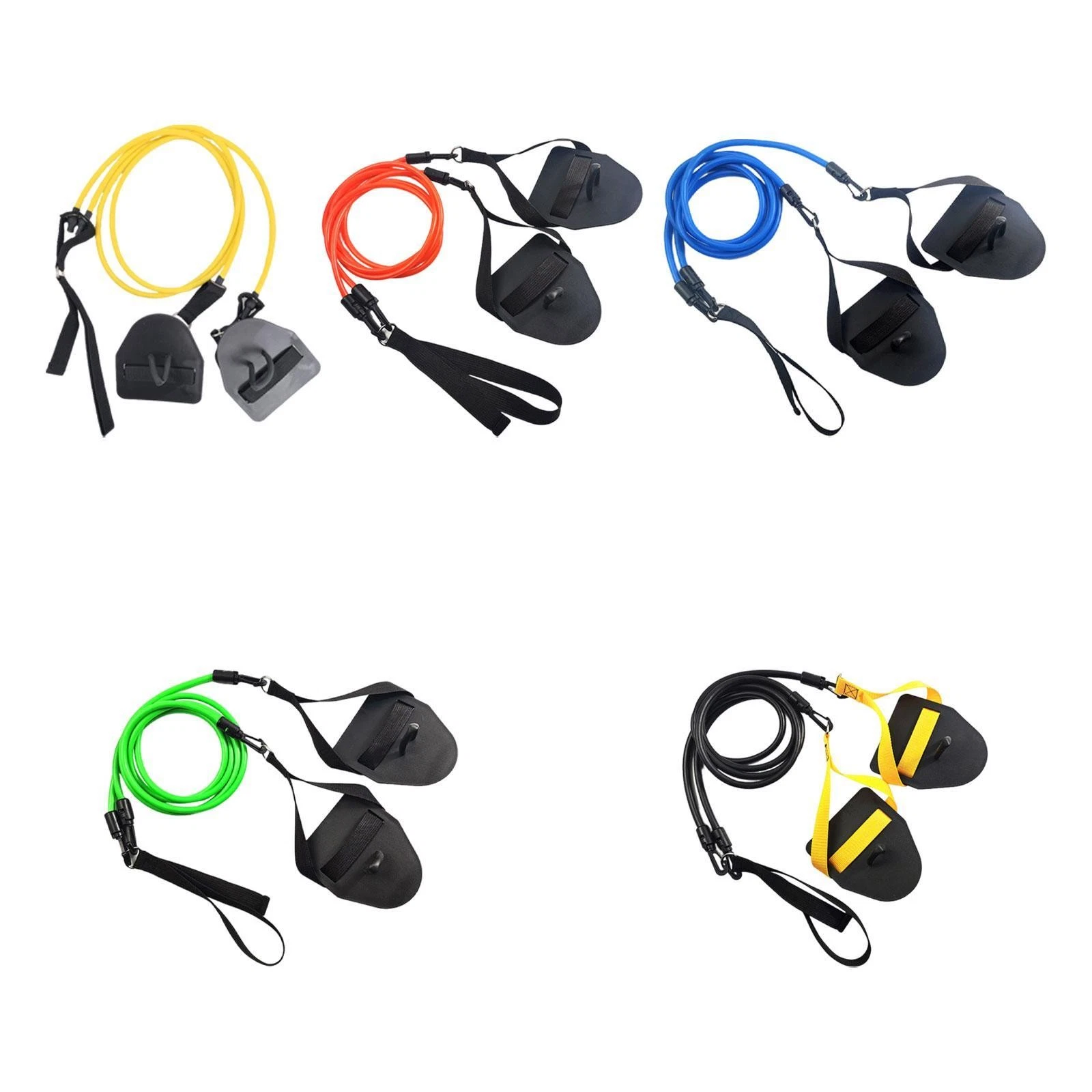 Swimming Arm Strength Elastic Band Fitness for Men Women with Hand Paddles