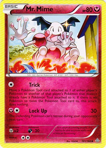 Pokemon - Mr. Mime - 101/160 - Uncommon - XY - Primal Clash - NM
