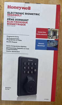 Honeywell Electric Biometric Deadbolt (8733501) - Matte Black... FREE S&H!