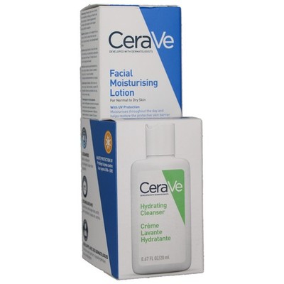 CeraVe Feuchtigkeitscreme Gesicht SPF 30 52 ml + Feuchtigkeitsspendende Waschcre