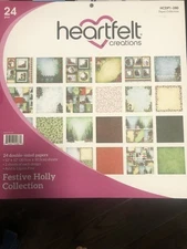 Heartfelt Creations Festive Holly 24 pk 12 x 12 Paper Pad